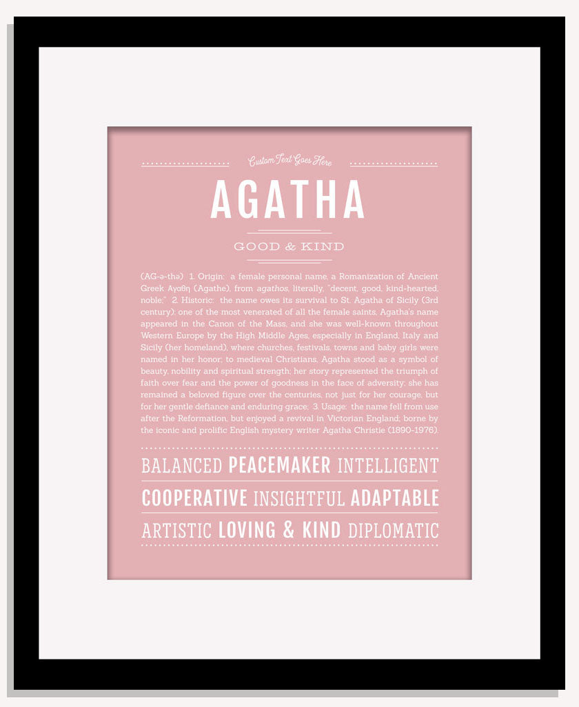 Frame Options | Dusty Rose | Maple Frame, Matted