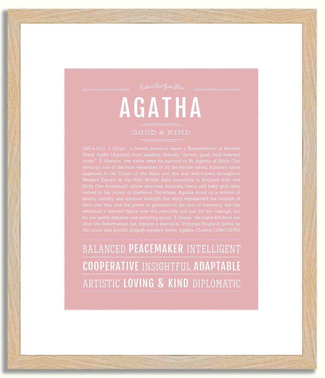 Agatha | Name Art Print