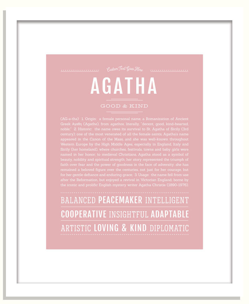 Frame Options | Dusty Rose | Black Frame, Matted