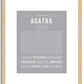 Agatha | Name Art Print