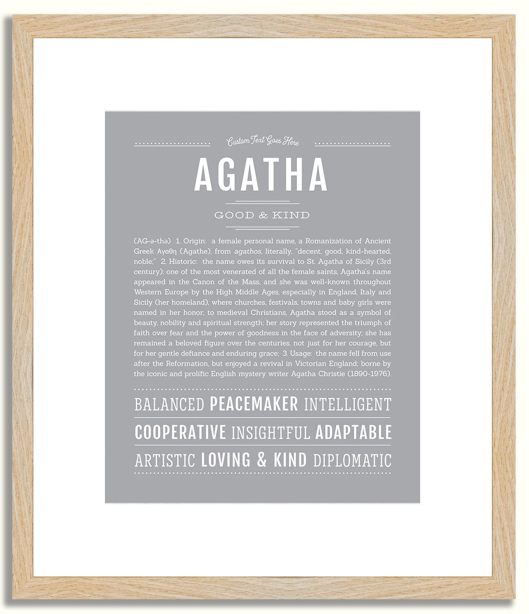 Agatha | Name Art Print