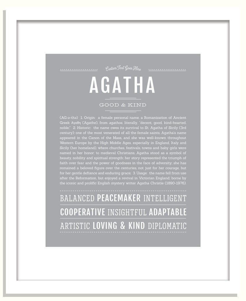 Frame Options | Light Gray | Black Frame, Matted