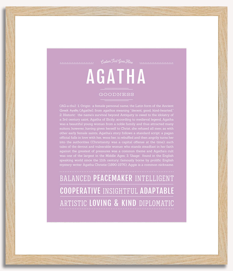 Agatha | Name Art Print