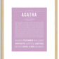 Agatha | Name Art Print