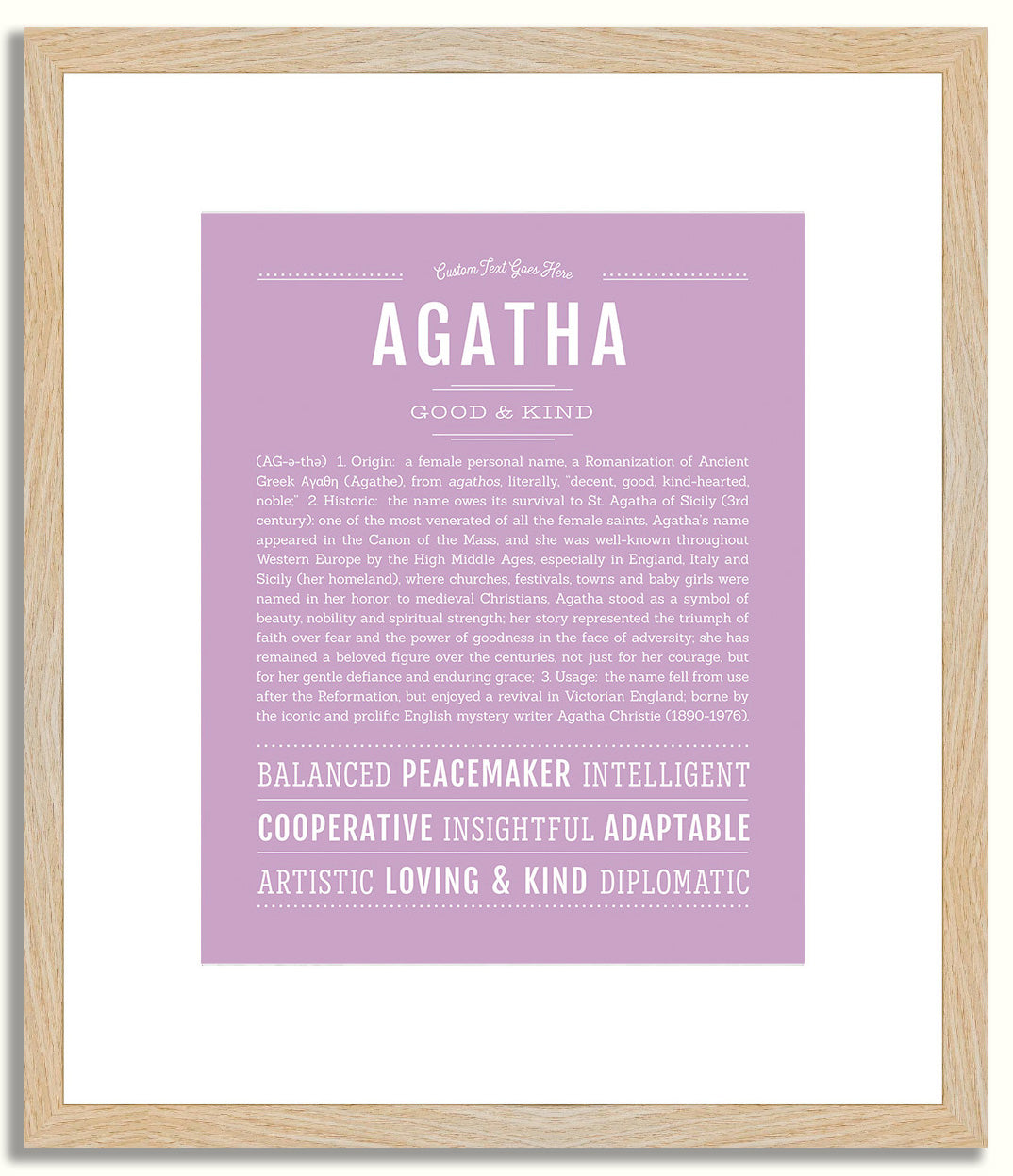 Agatha | Name Art Print
