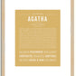 Agatha | Name Art Print