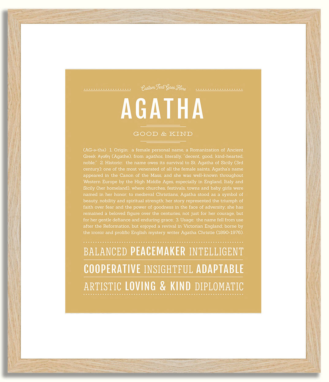 Agatha | Name Art Print