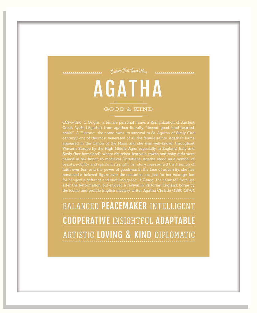 Frame Options | Matte Gold | Black Frame, Matted