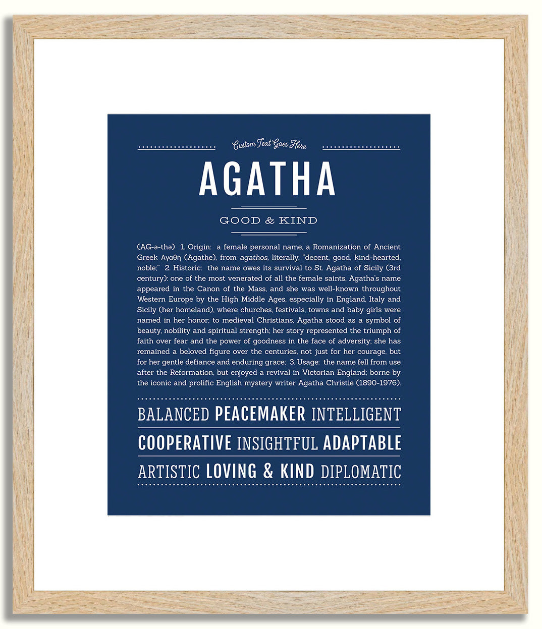 Agatha | Name Art Print