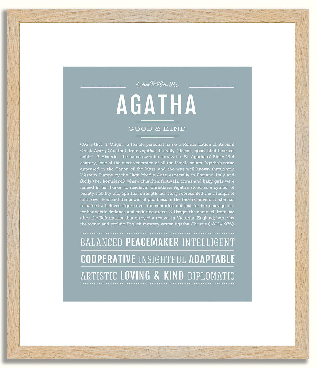 Agatha | Name Art Print
