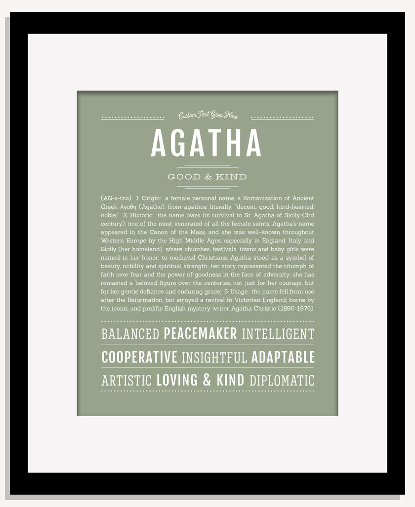 Frame Options | Sage | Maple Frame, Matted