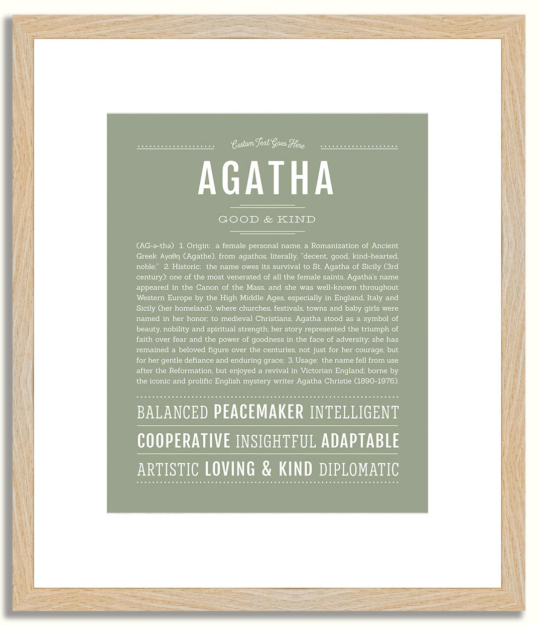 Agatha | Name Art Print