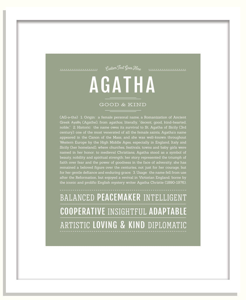 Frame Options | Sage | Black Frame, Matted