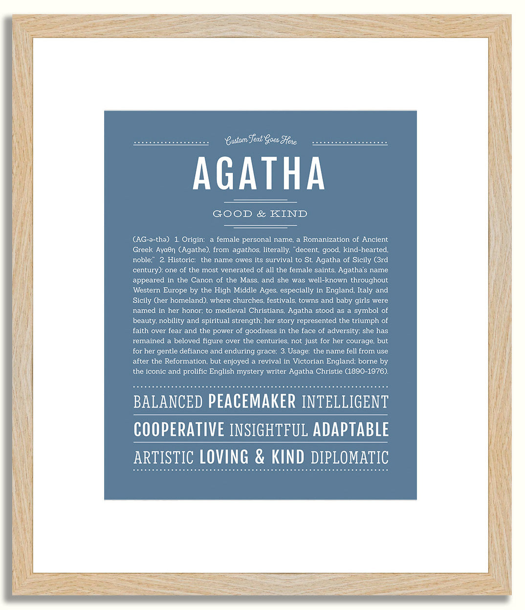 Agatha | Name Art Print