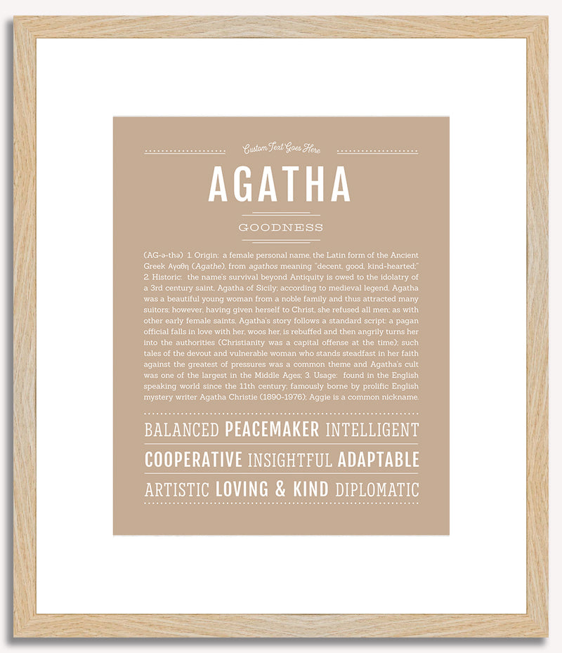 Agatha | Name Art Print