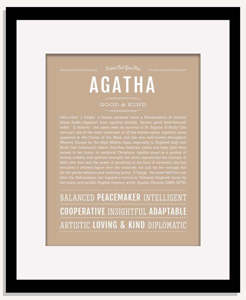 Frame Options | Tan | Maple Frame, Matted