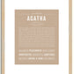 Agatha | Name Art Print