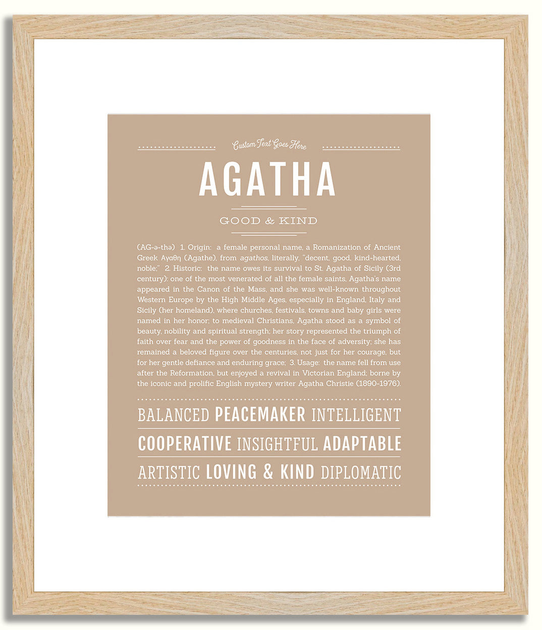 Agatha | Name Art Print