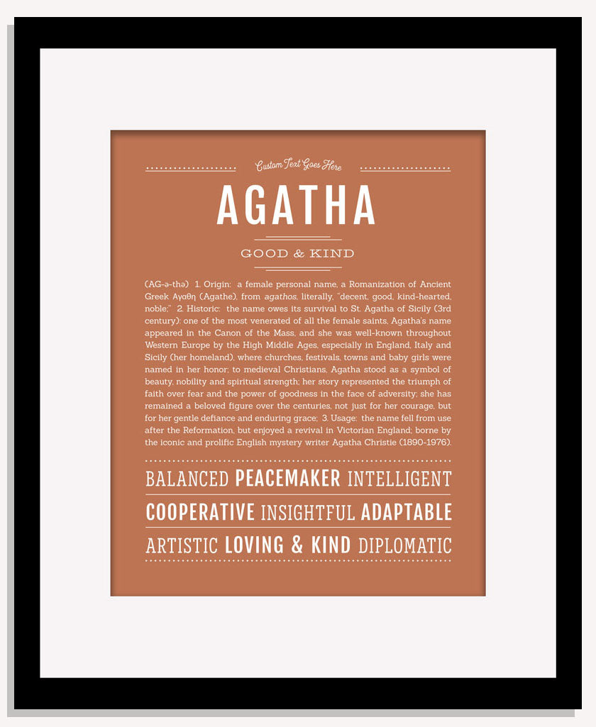 Frame Options | Terra Cotta | Maple Frame, Matted