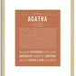 Agatha | Name Art Print
