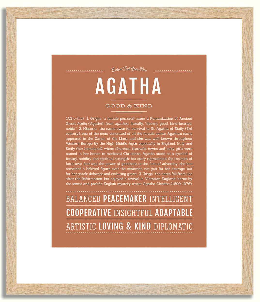 Agatha | Name Art Print