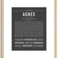 Agnes | Name Art Print