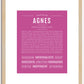 Agnes | Name Art Print