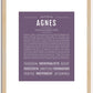 Agnes | Name Art Print