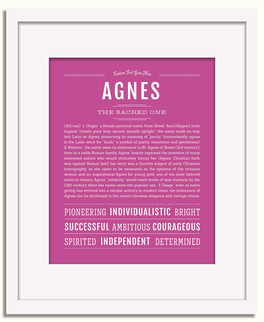 Frame Options | Dark Pink | White Frame, Matted