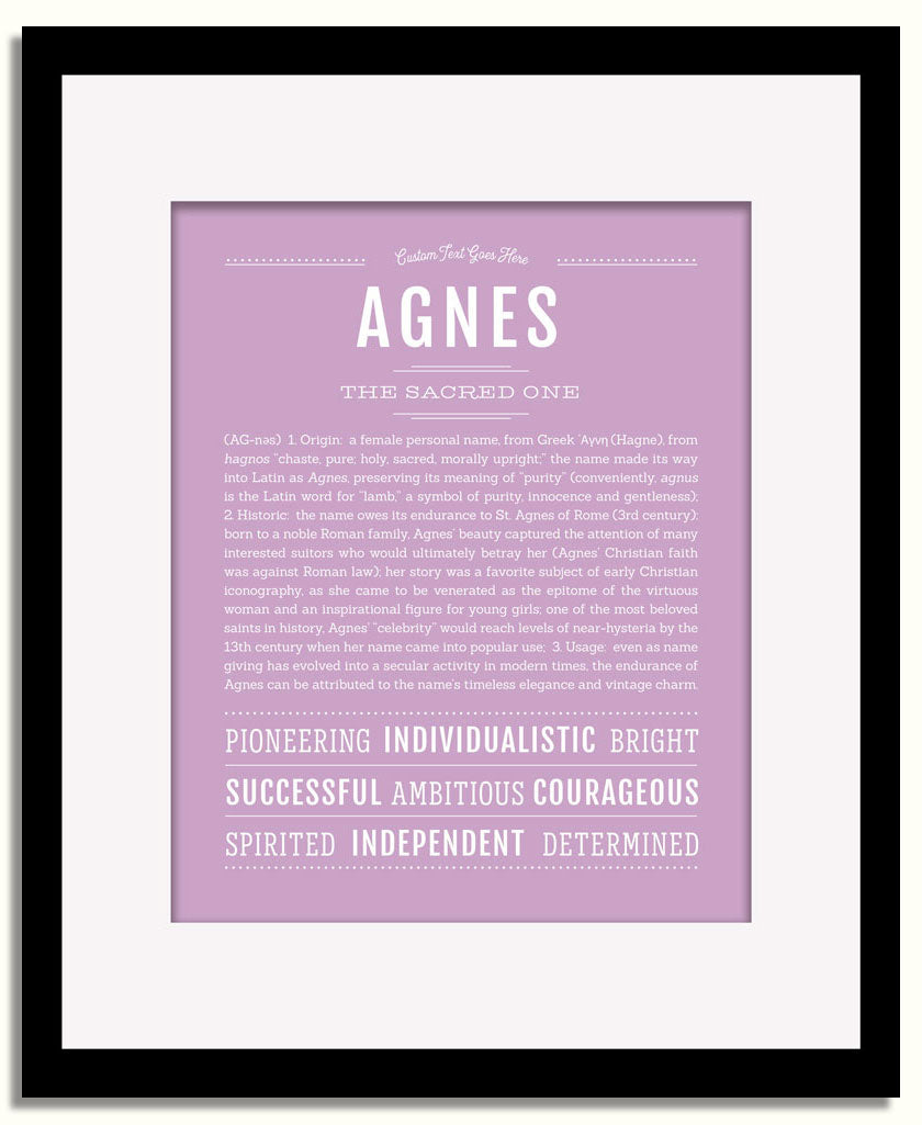 Frame Options | Lilac | Black Frame, Matted