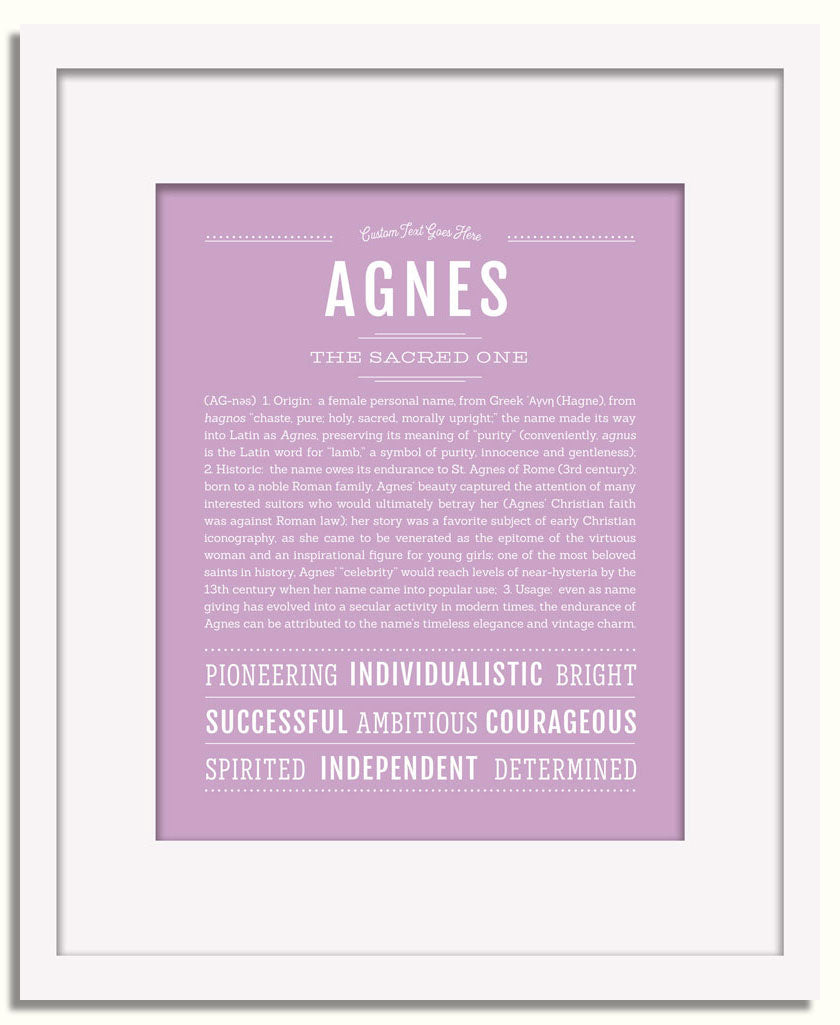 Frame Options | Lilac | White Frame, Matted