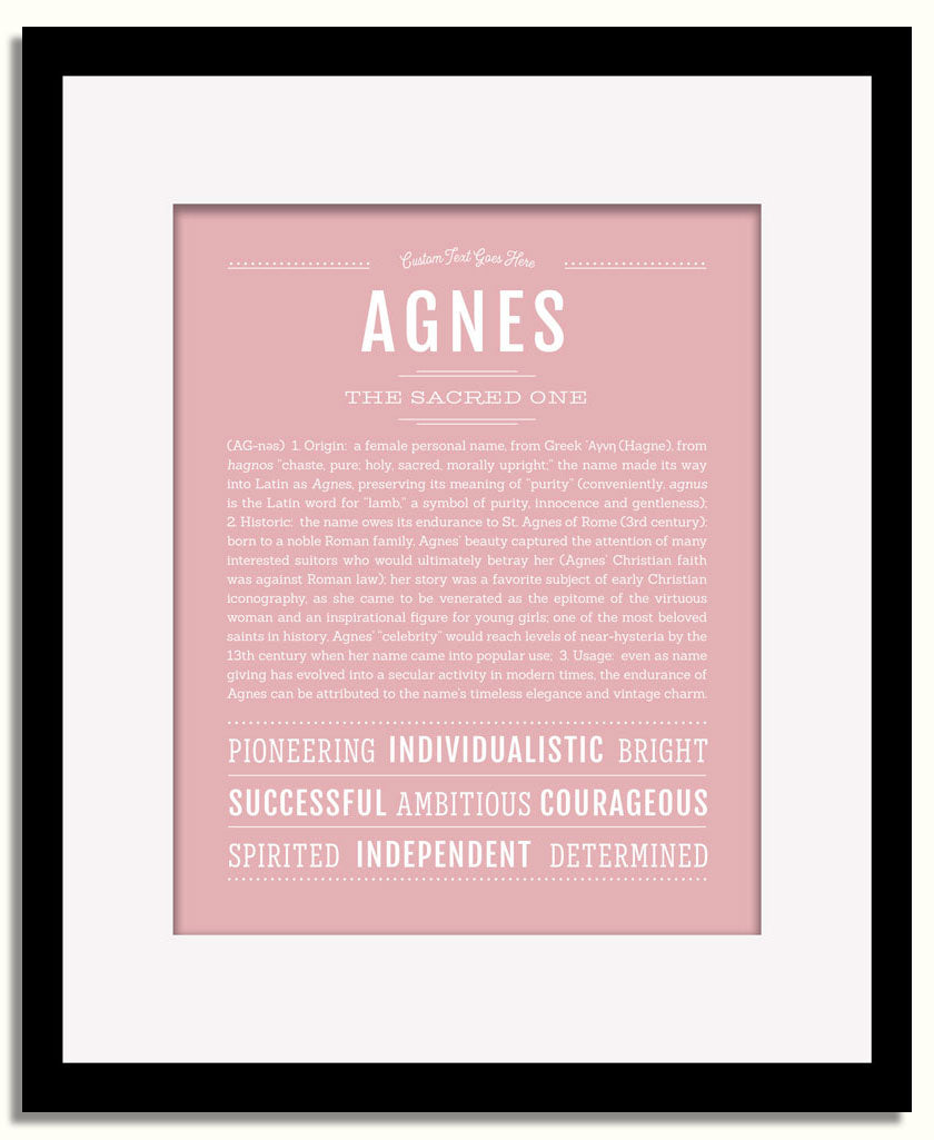 Frame Options | Dusty Rose | Black Frame, Matted