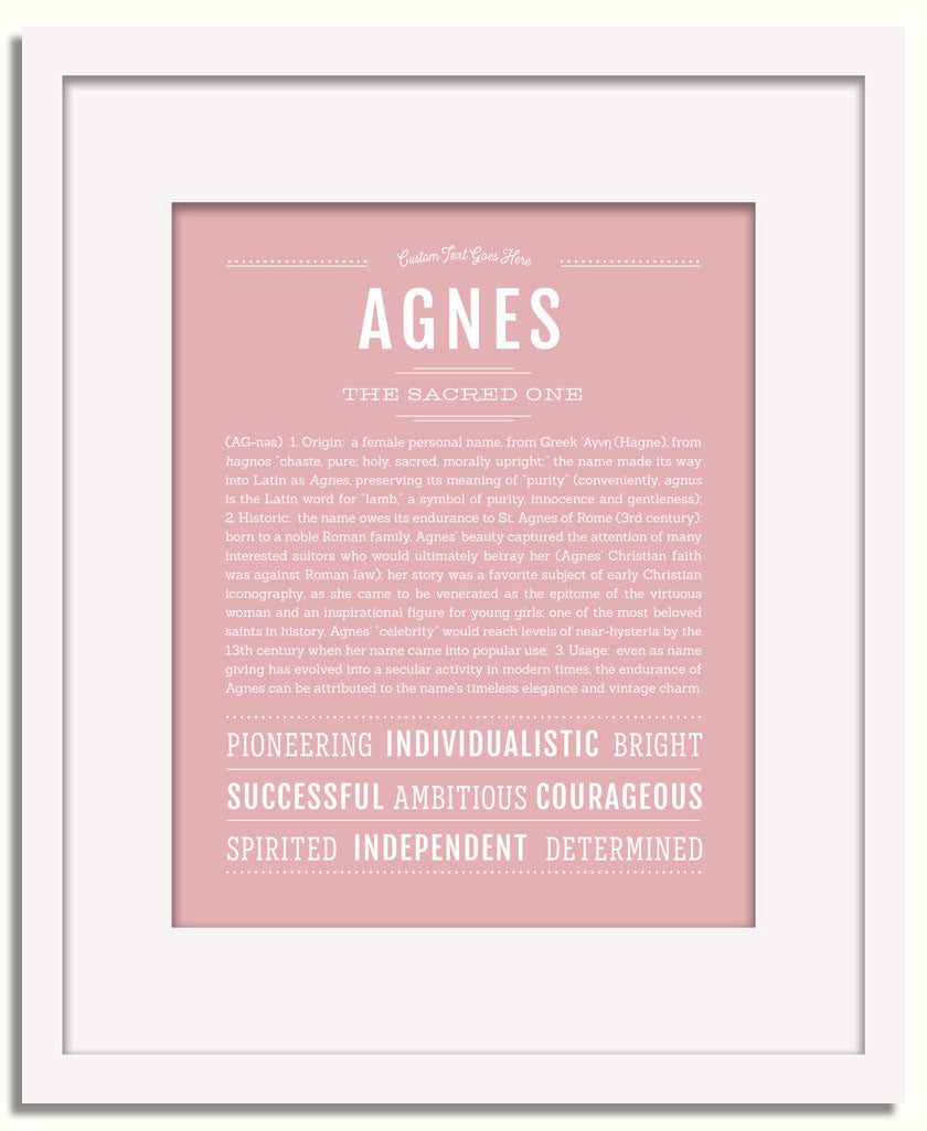 Frame Options | Dusty Rose | White Frame, Matted