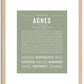 Agnes | Name Art Print