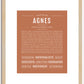 Agnes | Name Art Print