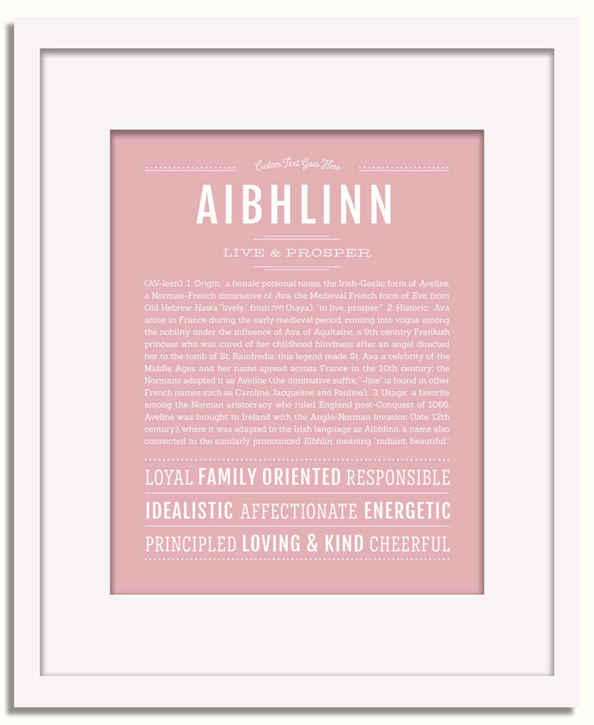 Frame Options | Dusty Rose | White Frame, Matted