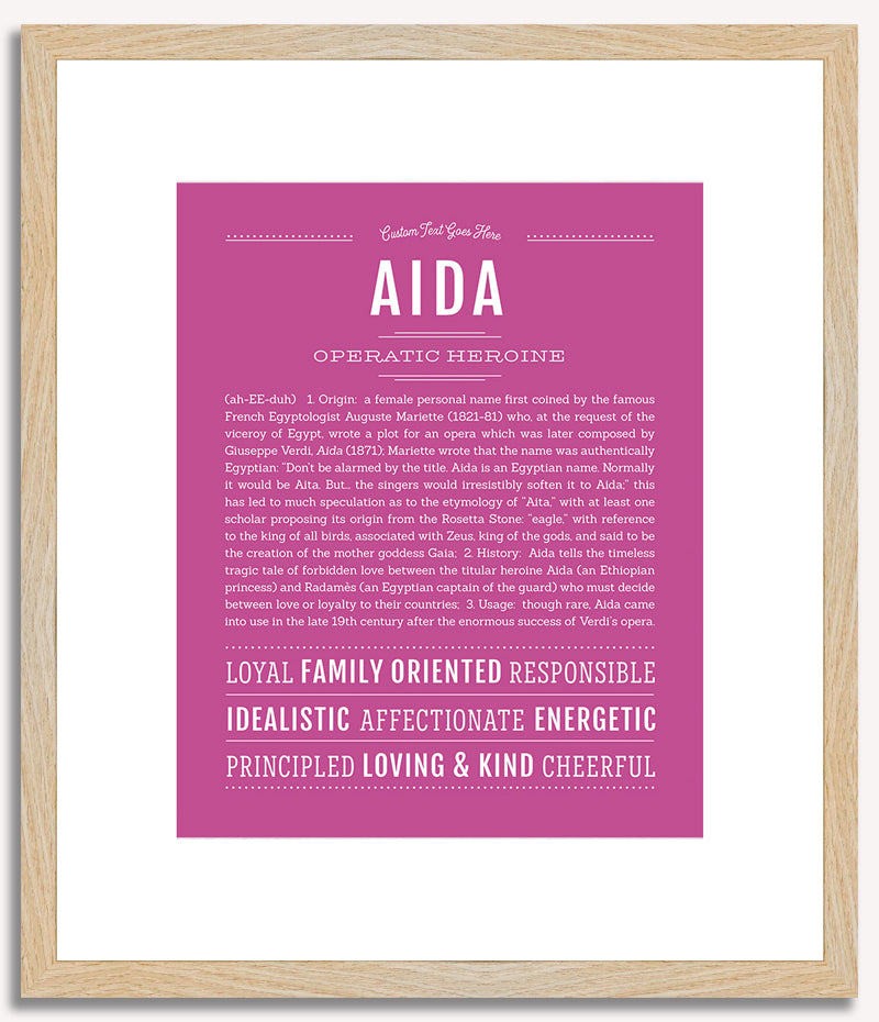 Aida | Name Art Print