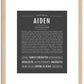 Aiden | Name Art Print