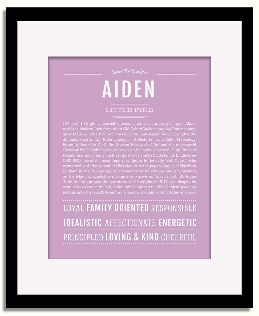 Frame Options | Lilac | Black Frame, Matted