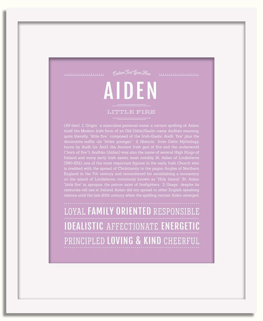 Frame Options | Lilac | White Frame, Matted