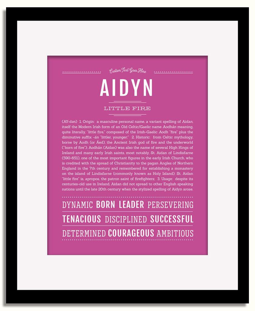 Frame Options | Dark Pink | Black Frame, Matted