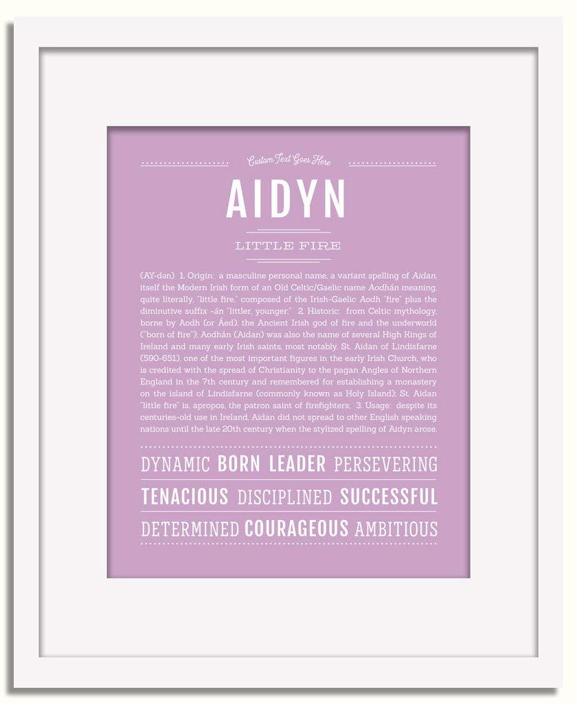 Frame Options | Lilac | White Frame, Matted