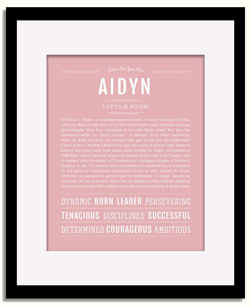 Frame Options | Dusty Rose | Black Frame, Matted