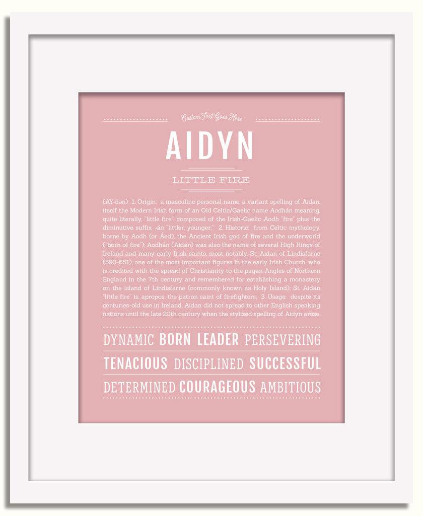 Frame Options | Dusty Rose | White Frame, Matted