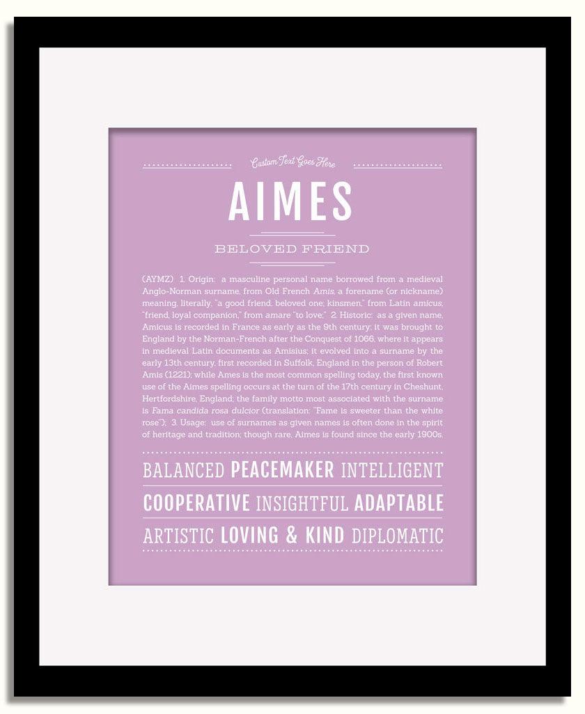 Frame Options | Lilac | Black Frame, Matted