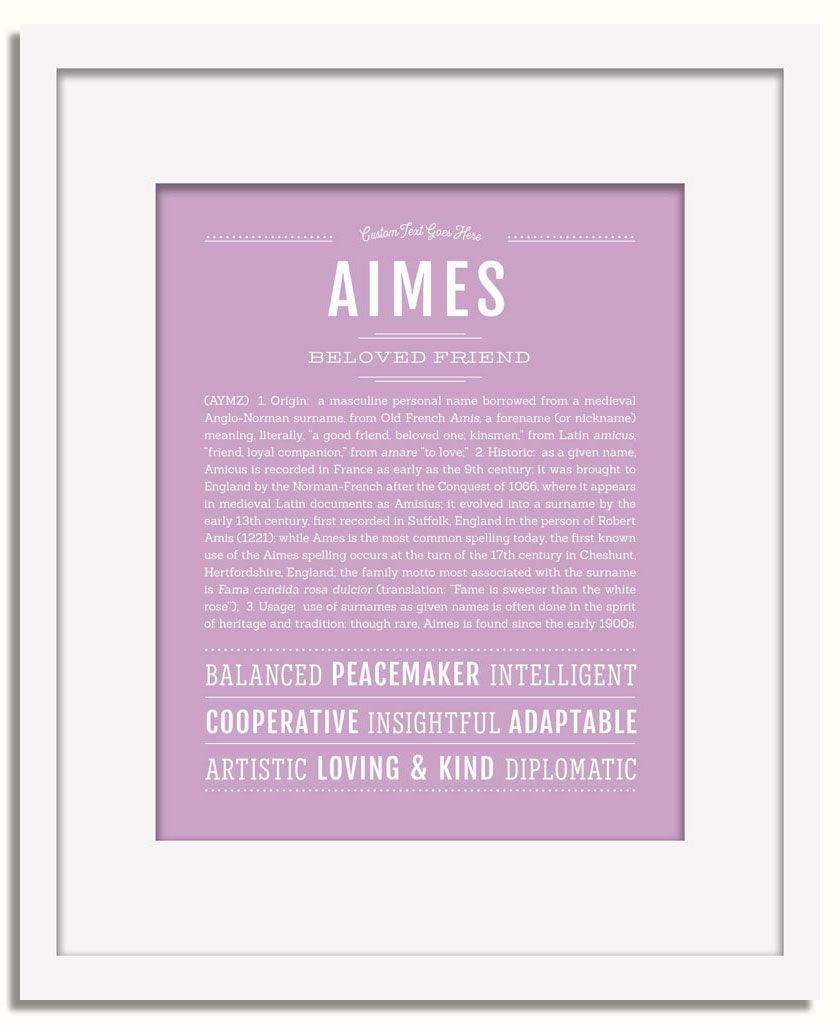 Frame Options | Lilac | White Frame, Matted