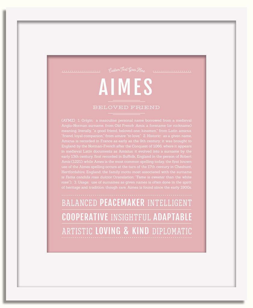 Frame Options | Dusty Rose | White Frame, Matted