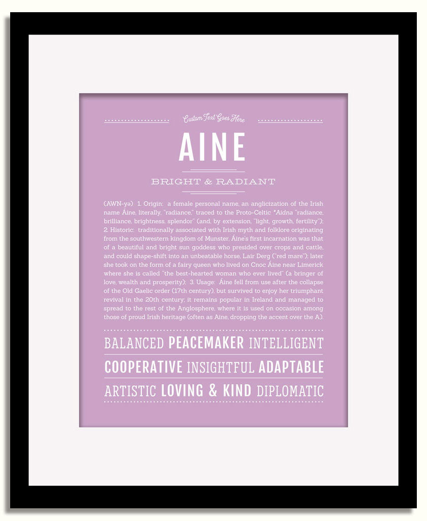 Frame Options | Lilac | Black Frame, Matted