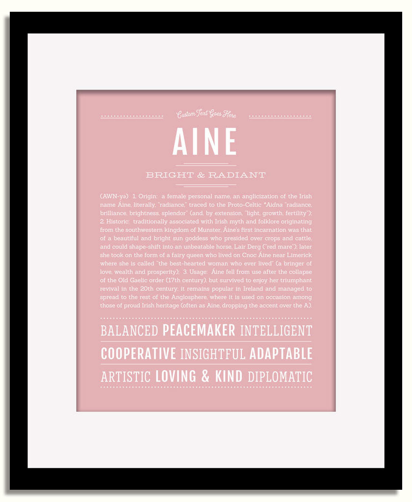 Frame Options | Dusty Rose | Black Frame, Matted