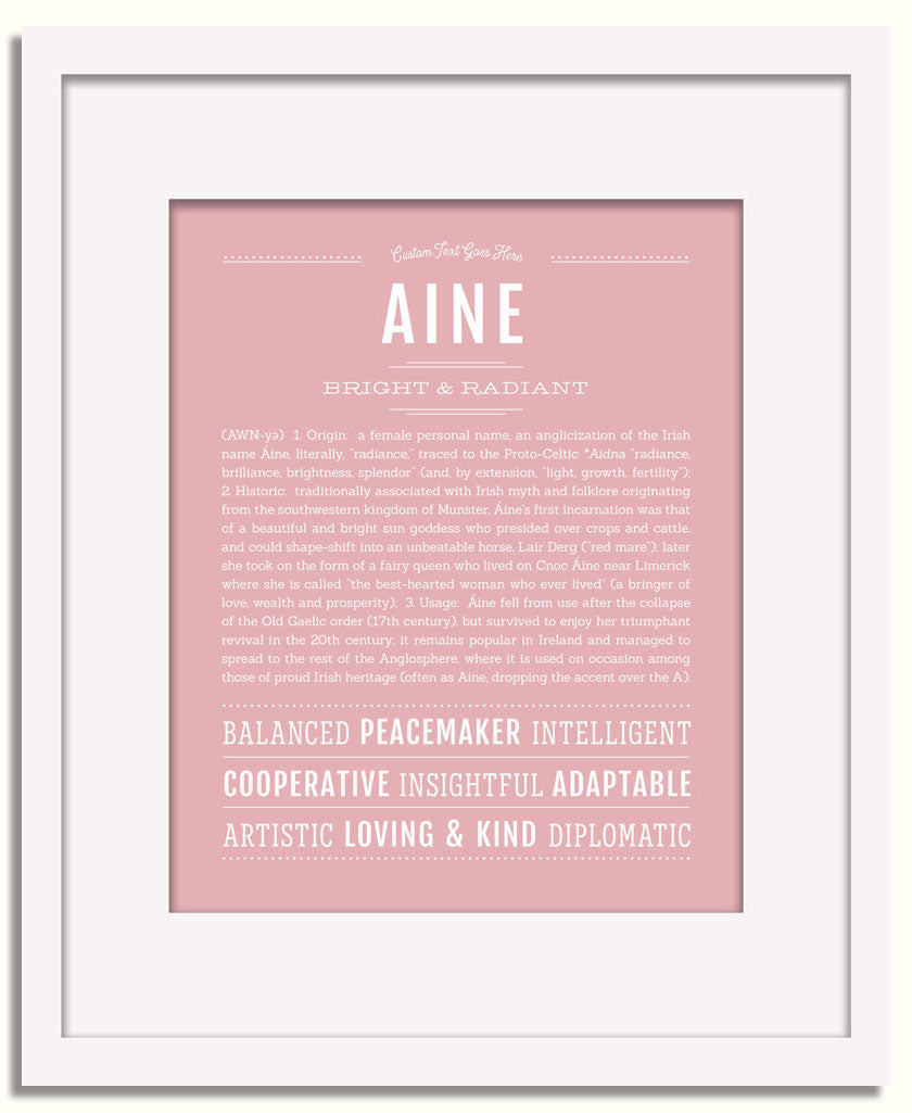 Frame Options | Dusty Rose | White Frame, Matted